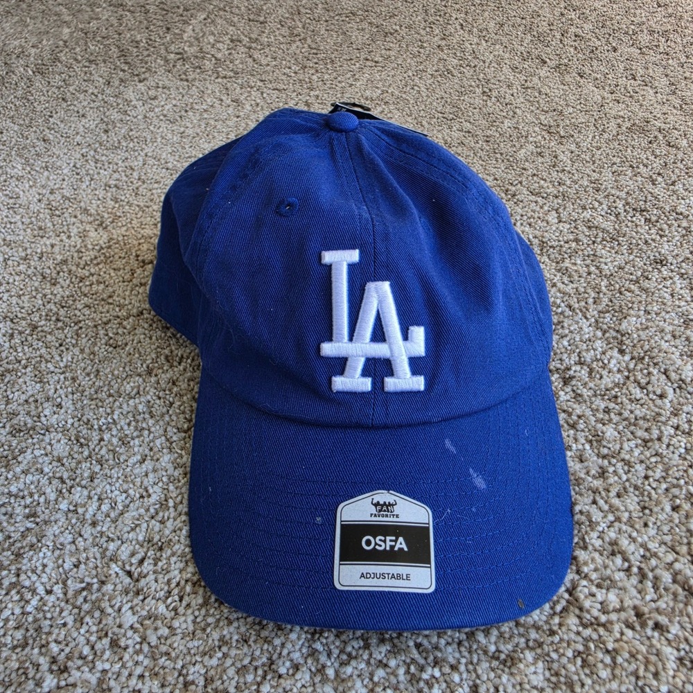 Fan Favorite LA Dodgers Hat Mens OSFA Blue Cotton MLB Baseball Cap Adjust